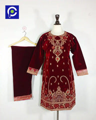 velvet dress 18.1 Maroon