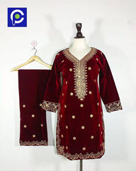 velvet dress 11.1 "Maroon"