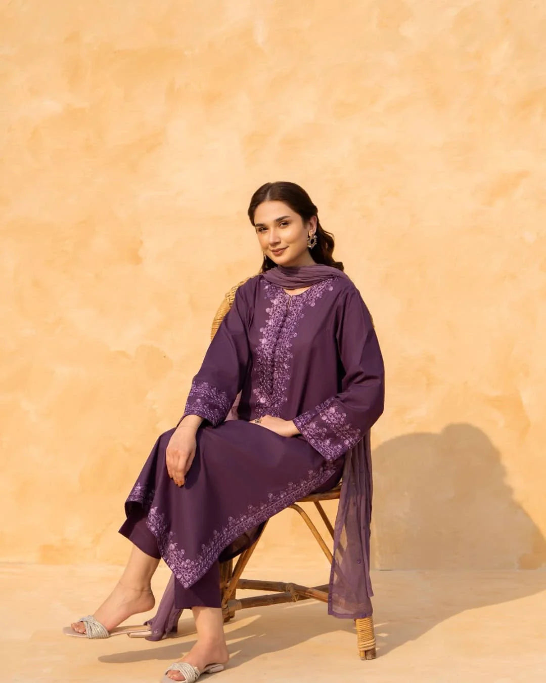 Meer Embroidery – 3 Piece Suit