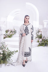 AYRA White 3-Piece Embroidered
