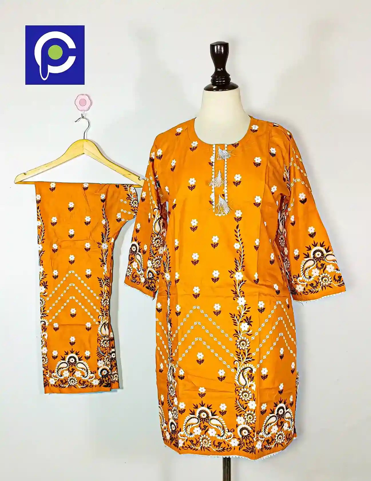 Block Print Women’s Dress 2 Piece – 59