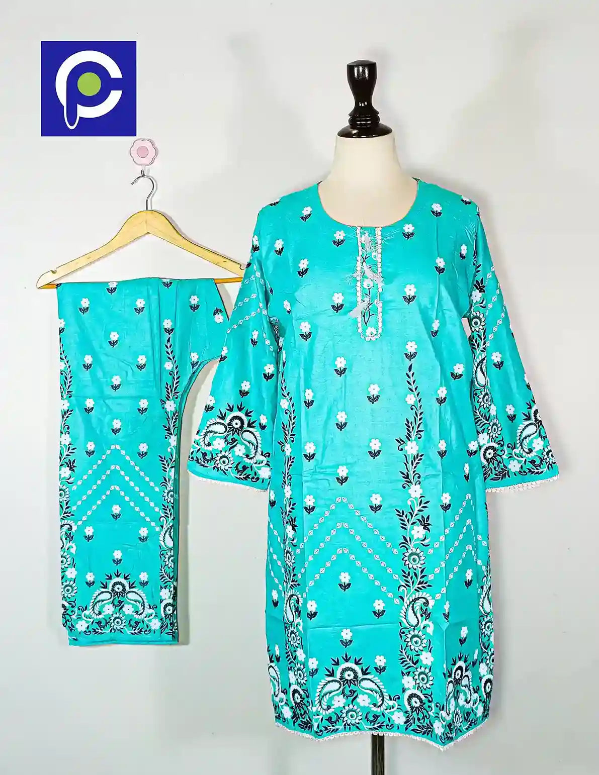 Block Print Women’s Dress 2 Piece – 59