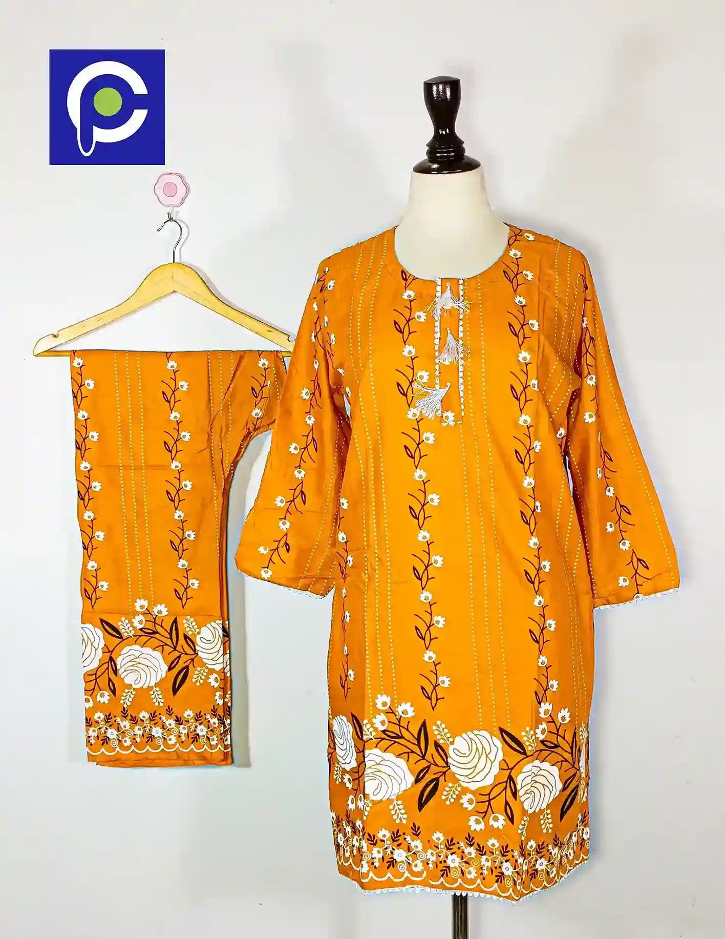 Block Print Women’s Dress 2 Piece – 52