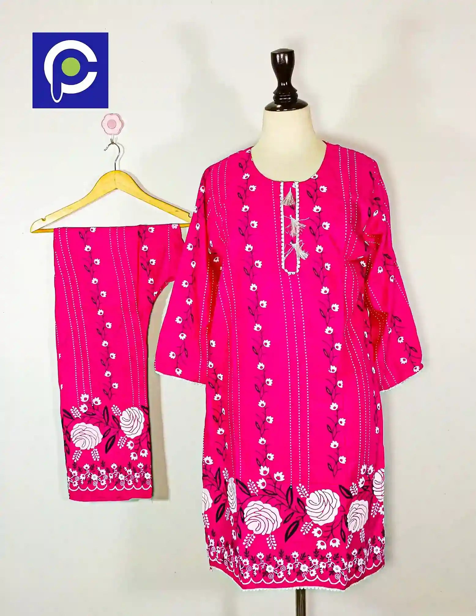 Block Print Women’s Dress 2 Piece – 52