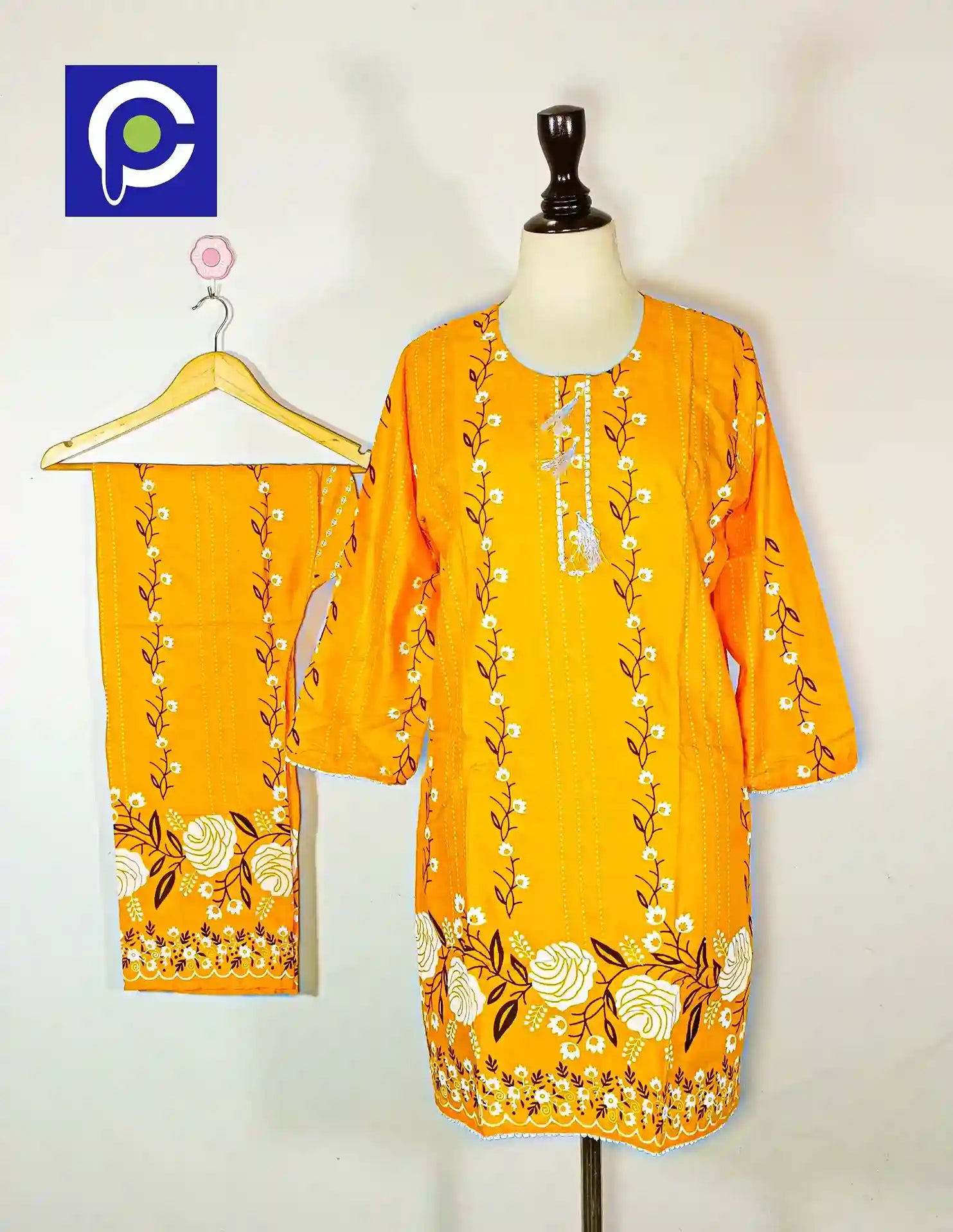 Block Print Women’s Dress 2 Piece – 52