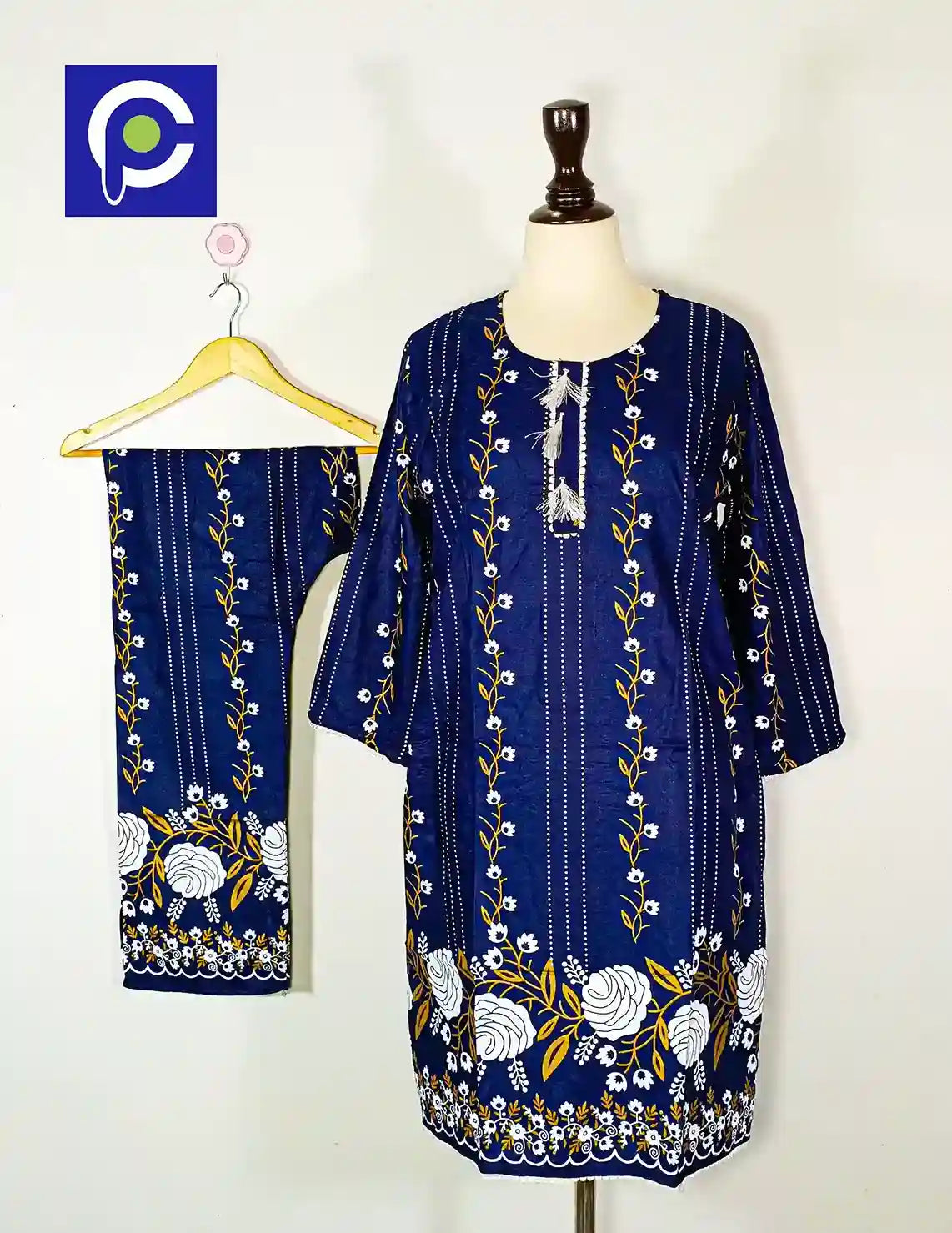 Block Print Women’s Dress 2 Piece – 52
