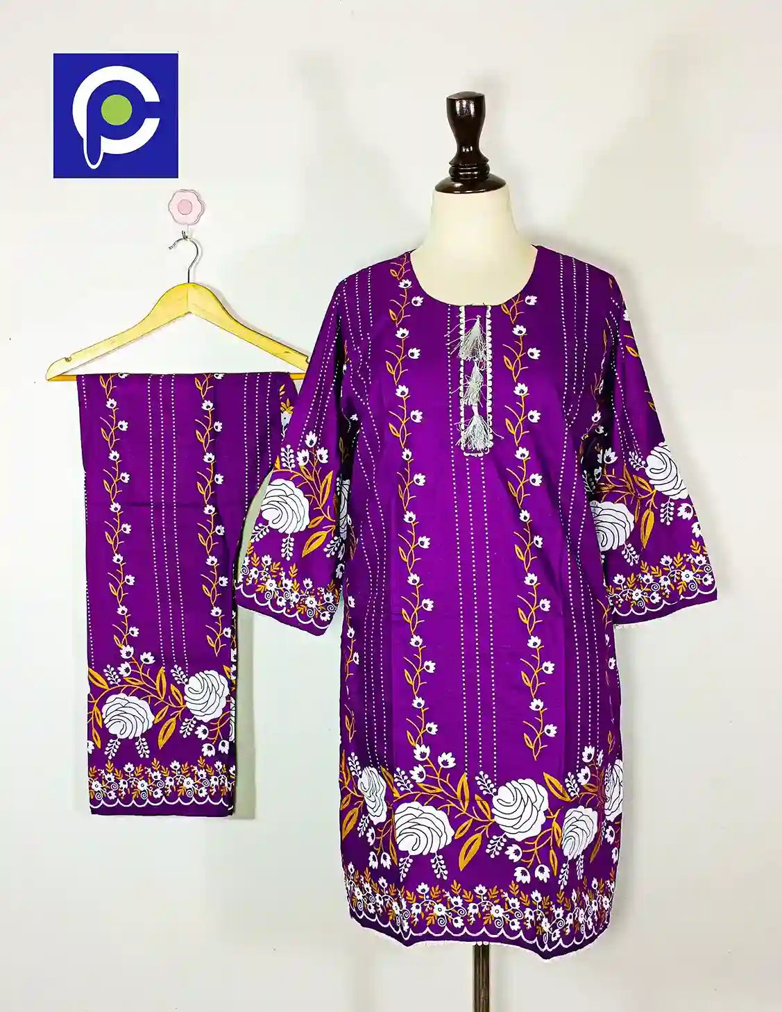 Block Print Women’s Dress 2 Piece – 52