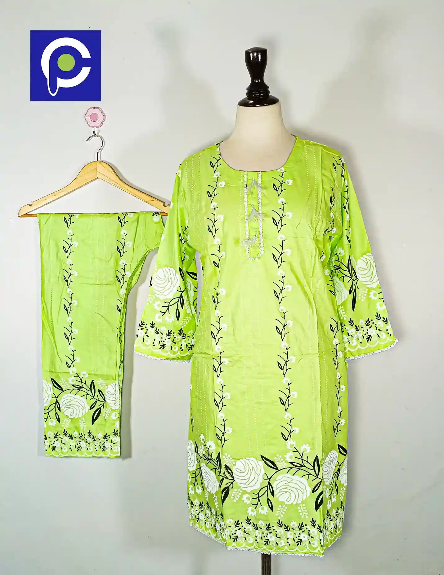 Block Print Women’s Dress 2 Piece – 52