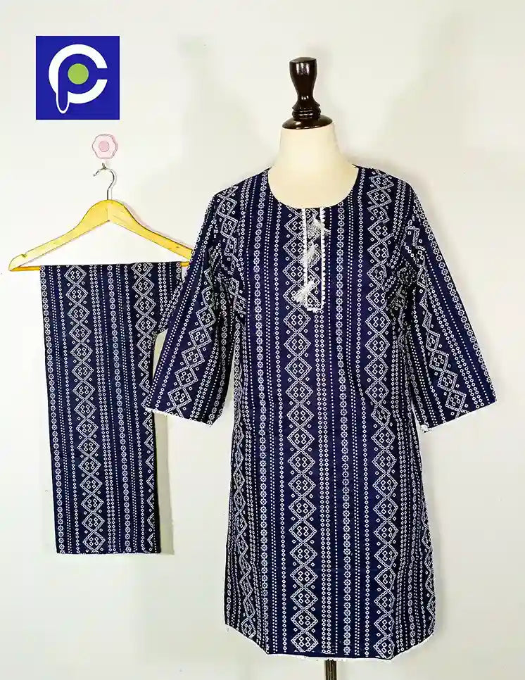 Block Print Women’s Dress 2 Piece – 61