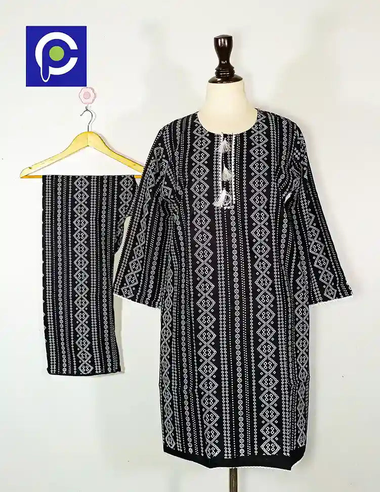 Block Print Women’s Dress 2 Piece – 61