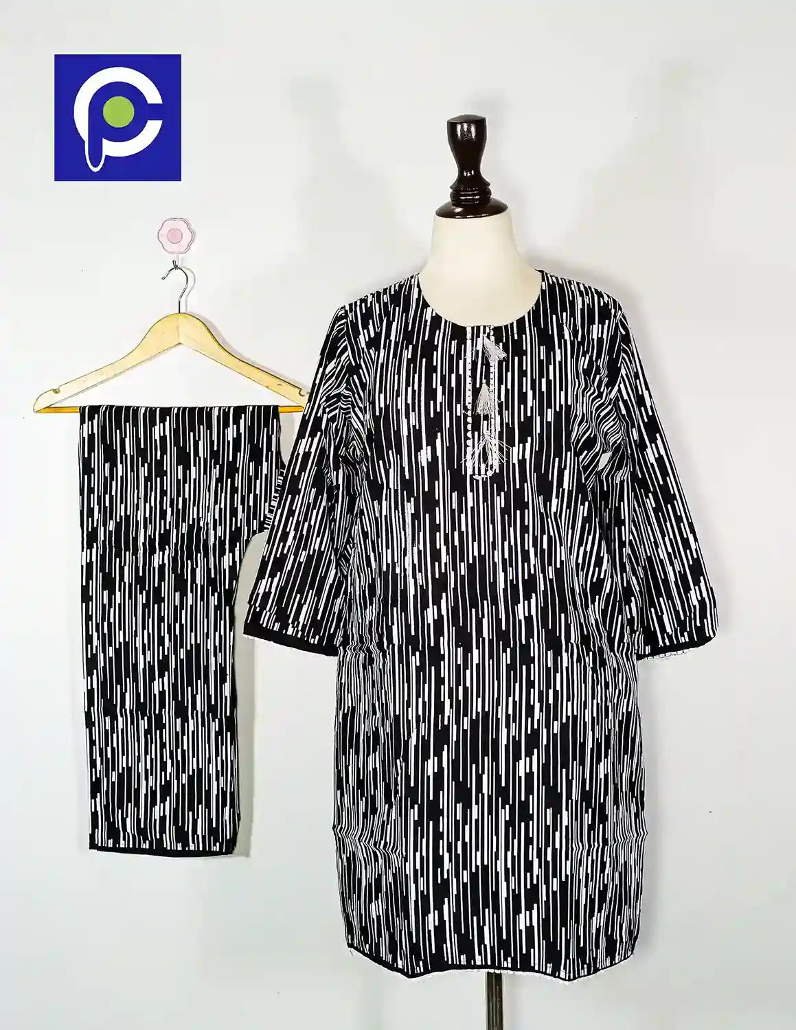 Block Print Women’s Dress 2 Piece – 62