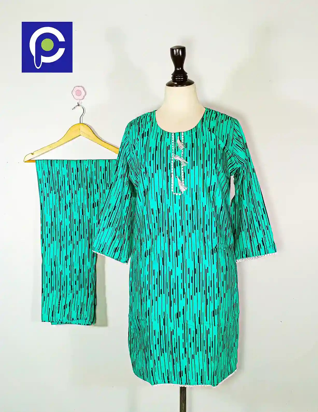 Block Print Women’s Dress 2 Piece – 62