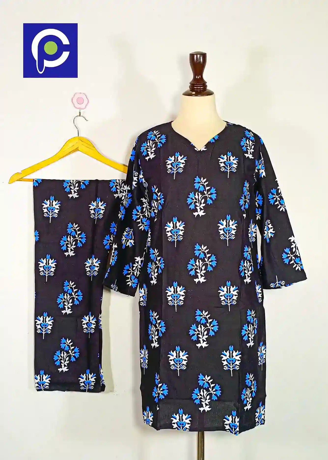 Block Print Women’s Dress 2 Piece – 69