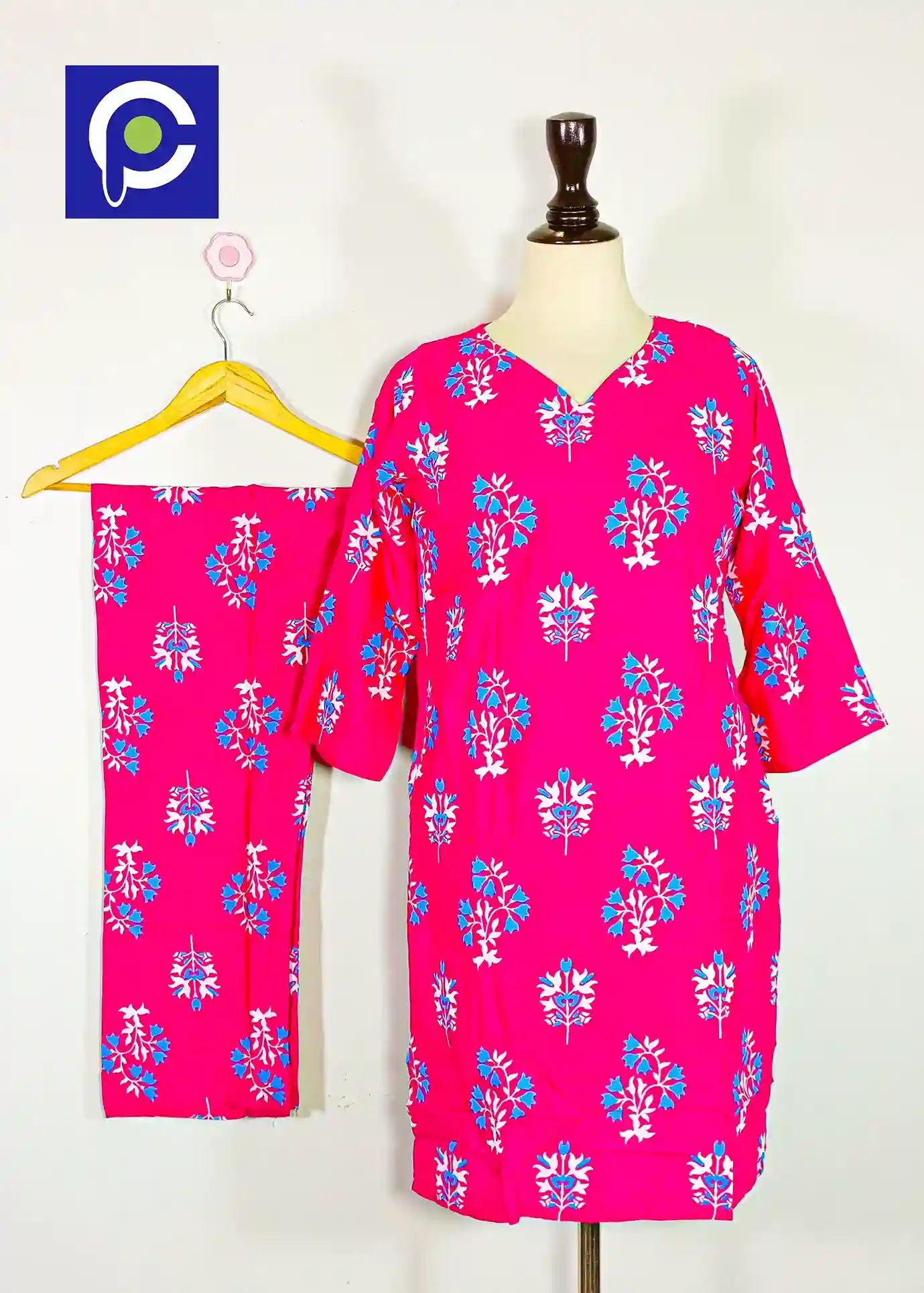 Block Print Women’s Dress 2 Piece – 69