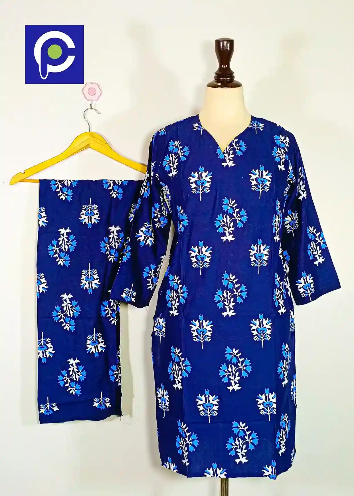 Block Print Women’s Dress 2 Piece – 69