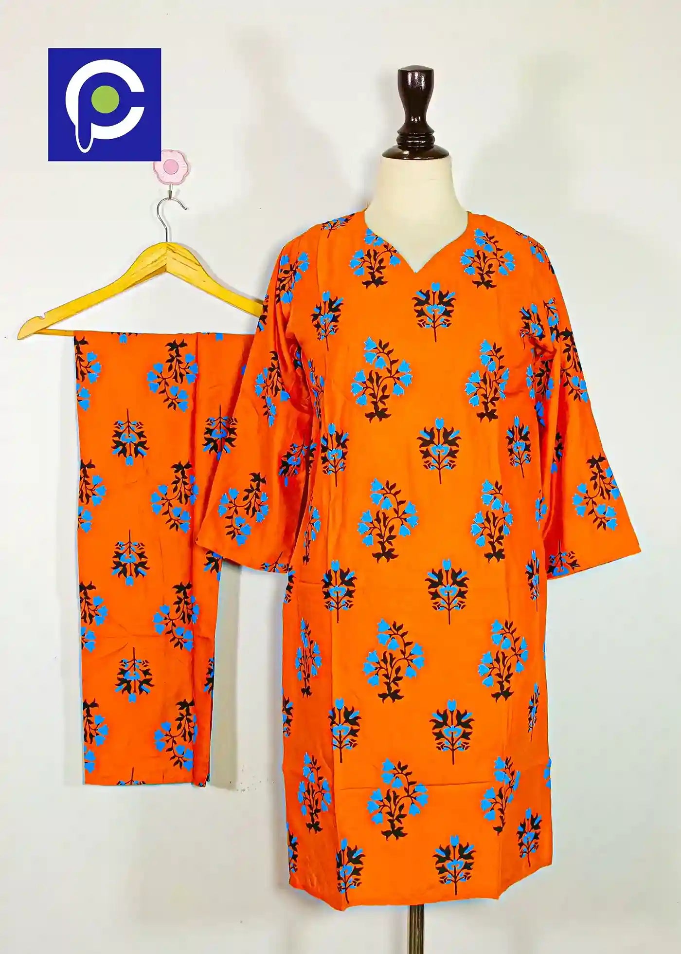 Block Print Women’s Dress 2 Piece – 69