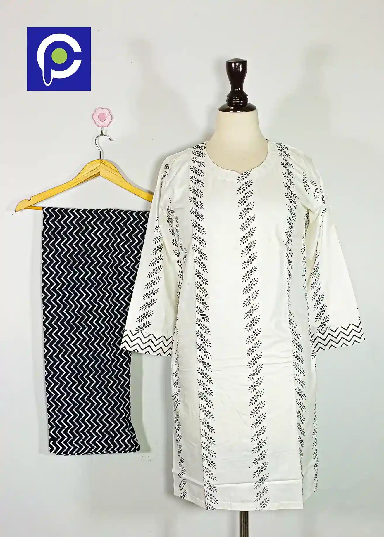 Block Print Women’s Dress 2 Piece – 70