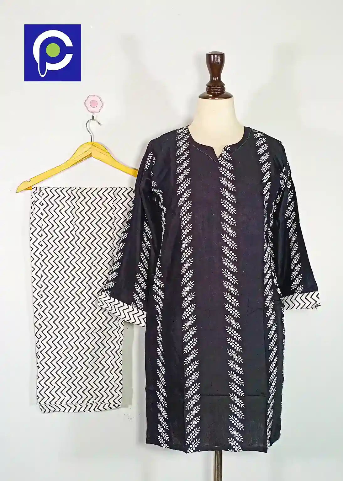 Block Print Women’s Dress 2 Piece – 70