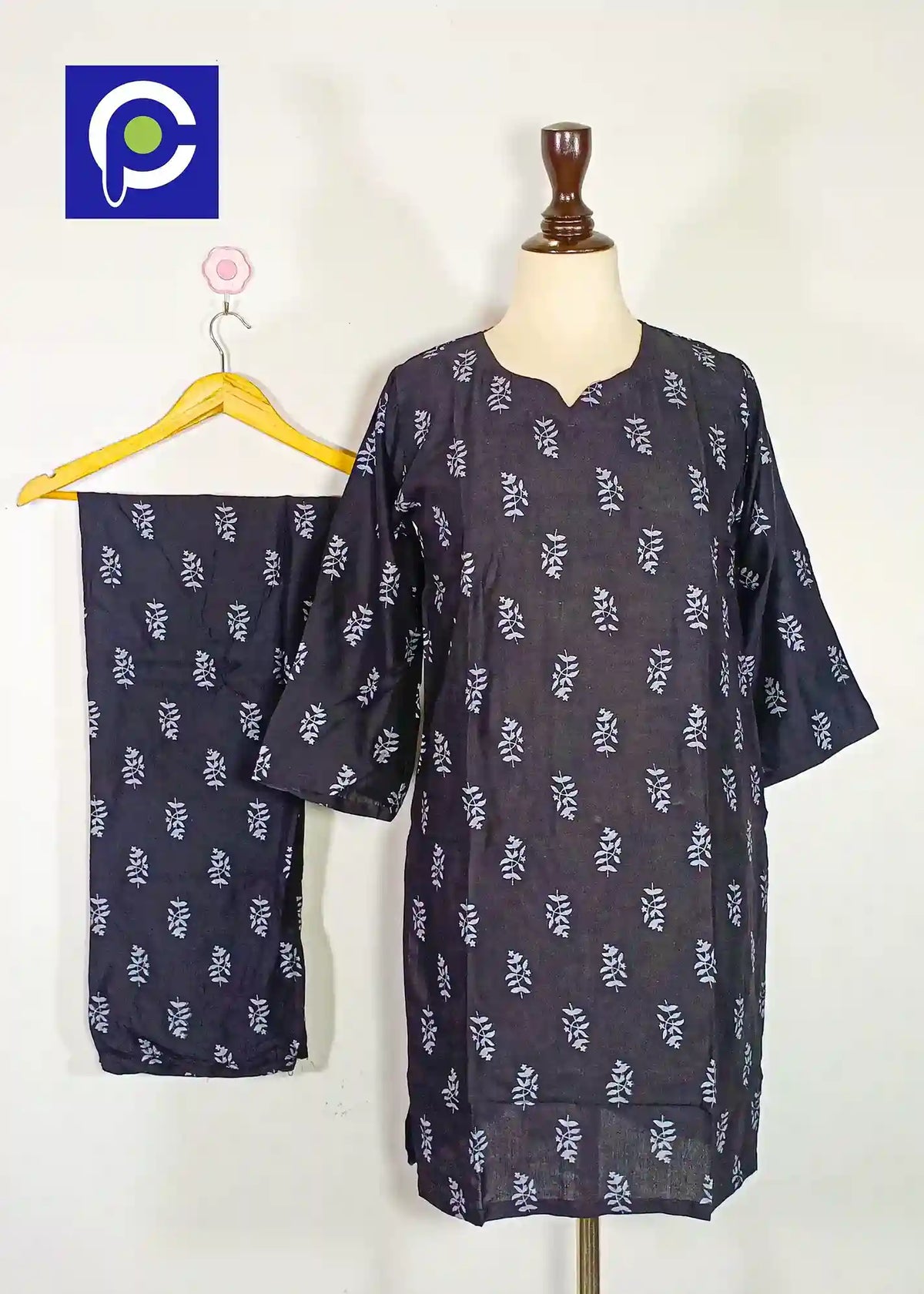 Block Print Women’s Dress 2 Piece – 74