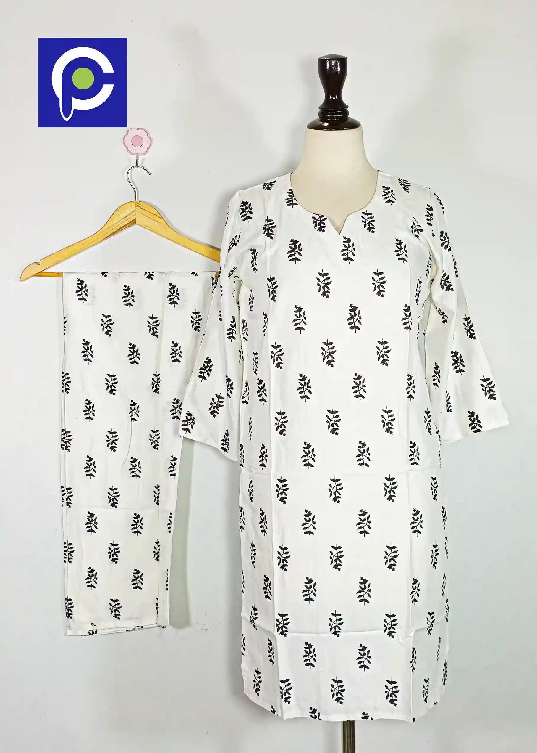 Block Print Women’s Dress 2 Piece – 74