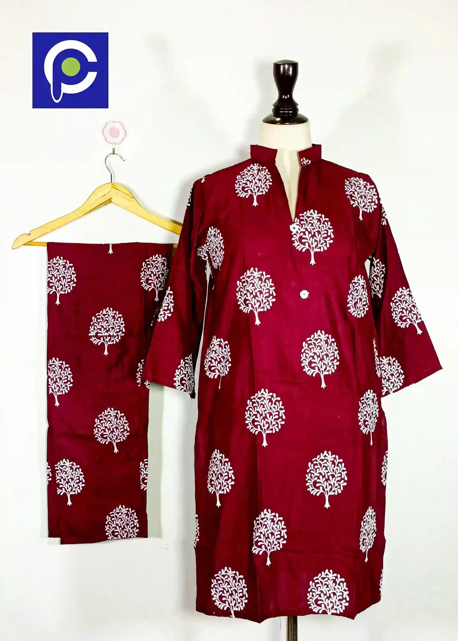 Block Print Women’s Dress 2 Piece – 75