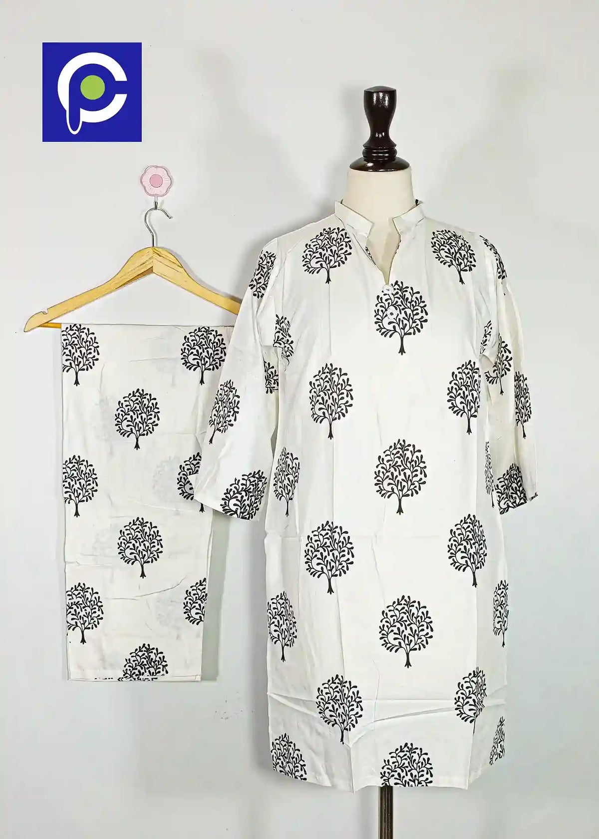Block Print Women’s Dress 2 Piece – 75