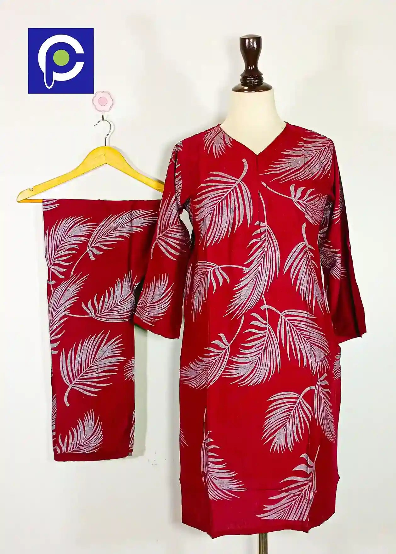 Block Print Women’s Dress 2 Piece – 78