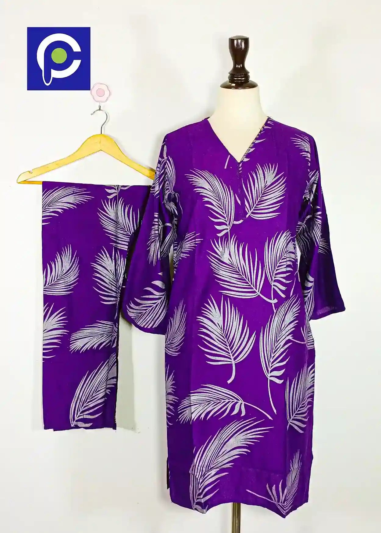 Block Print Women’s Dress 2 Piece – 78