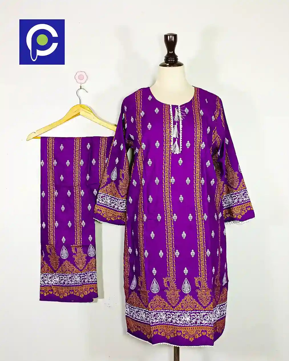 Block Print Women’s Dress 2 Piece – 58