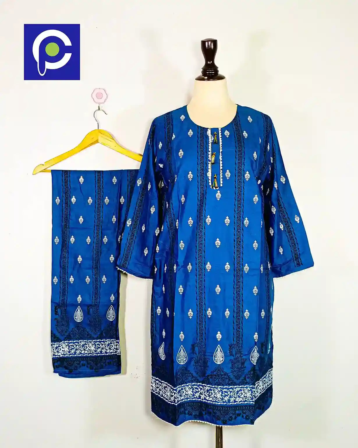 Block Print Women’s Dress 2 Piece – 58