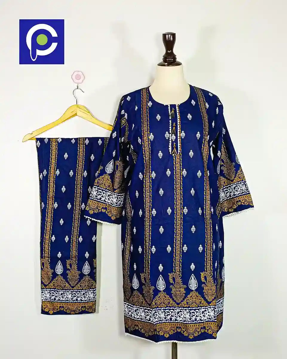 Block Print Women’s Dress 2 Piece – 58