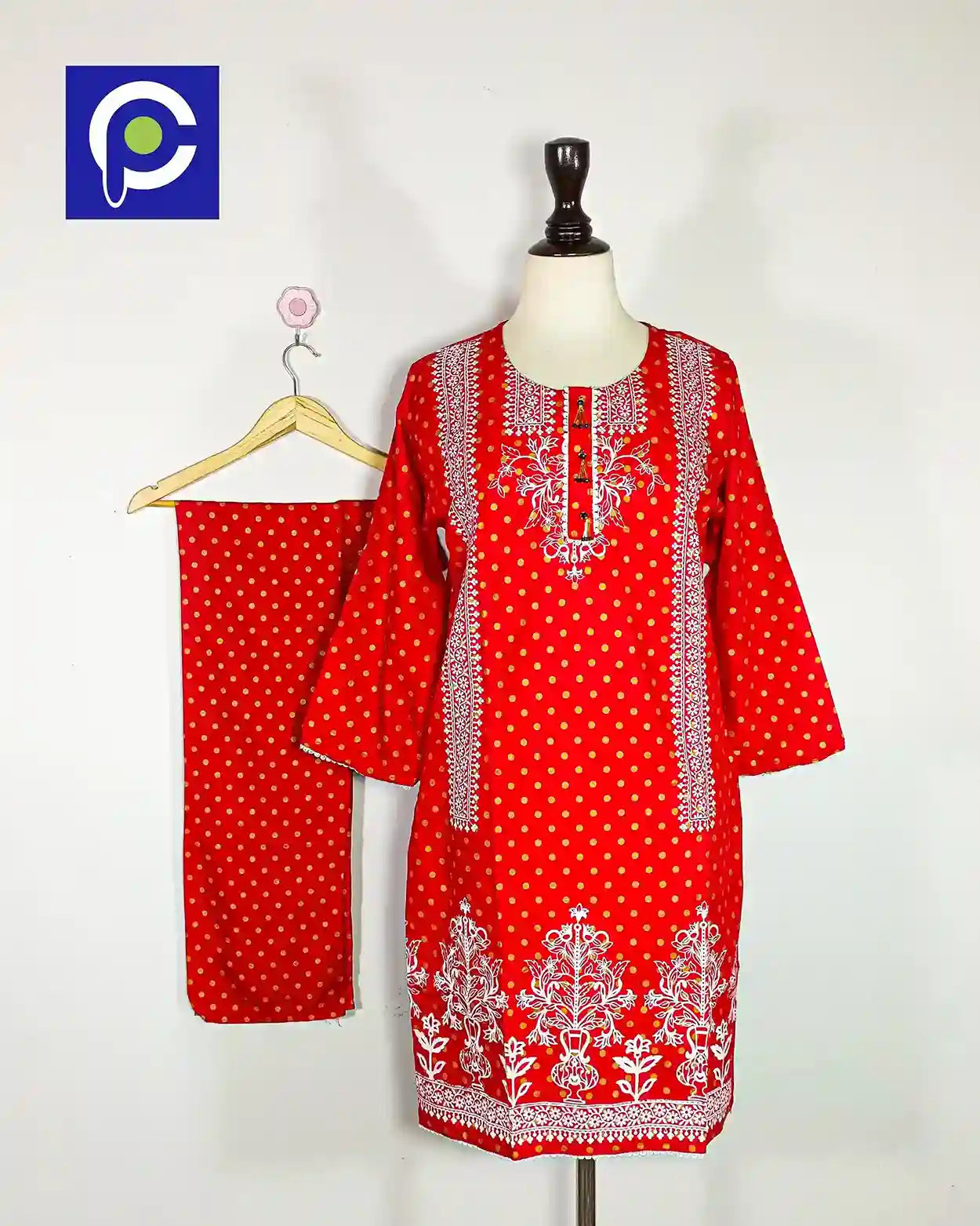 Block Print Women’s Dress 2 Piece – 54
