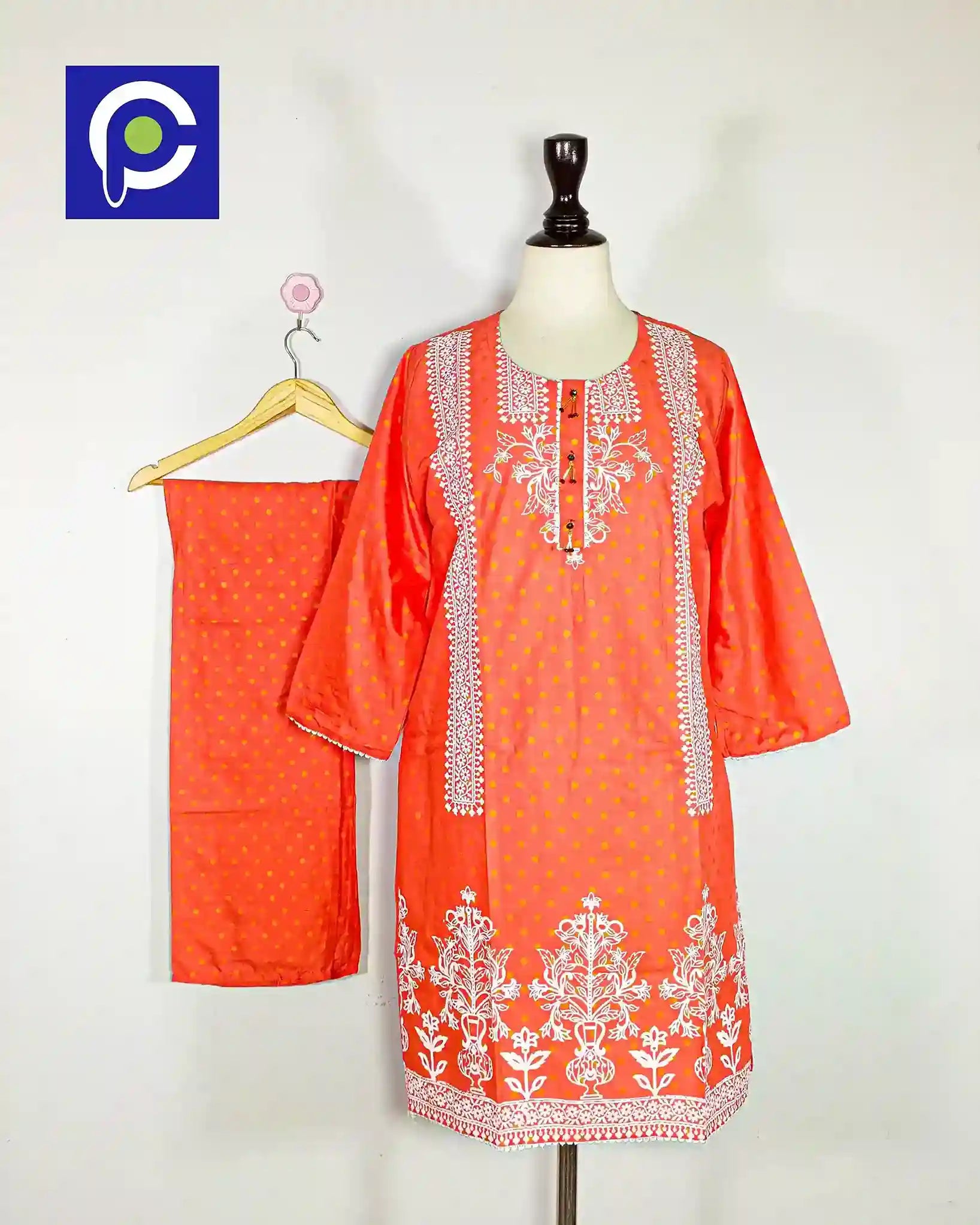 Block Print Women’s Dress 2 Piece – 54