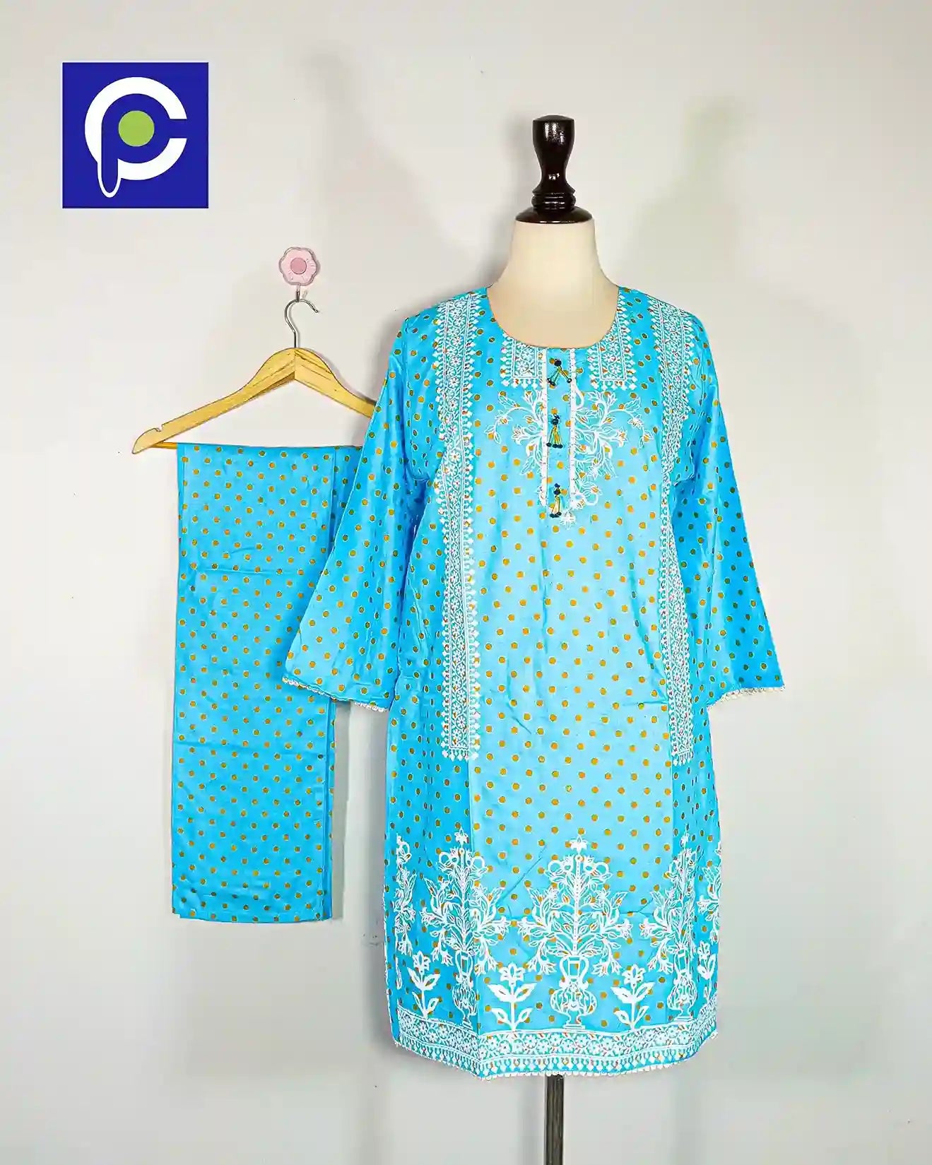 Block Print Women’s Dress 2 Piece – 54