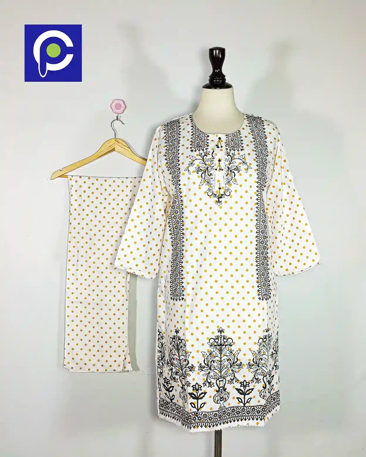 Block Print Women’s Dress 2 Piece – 54