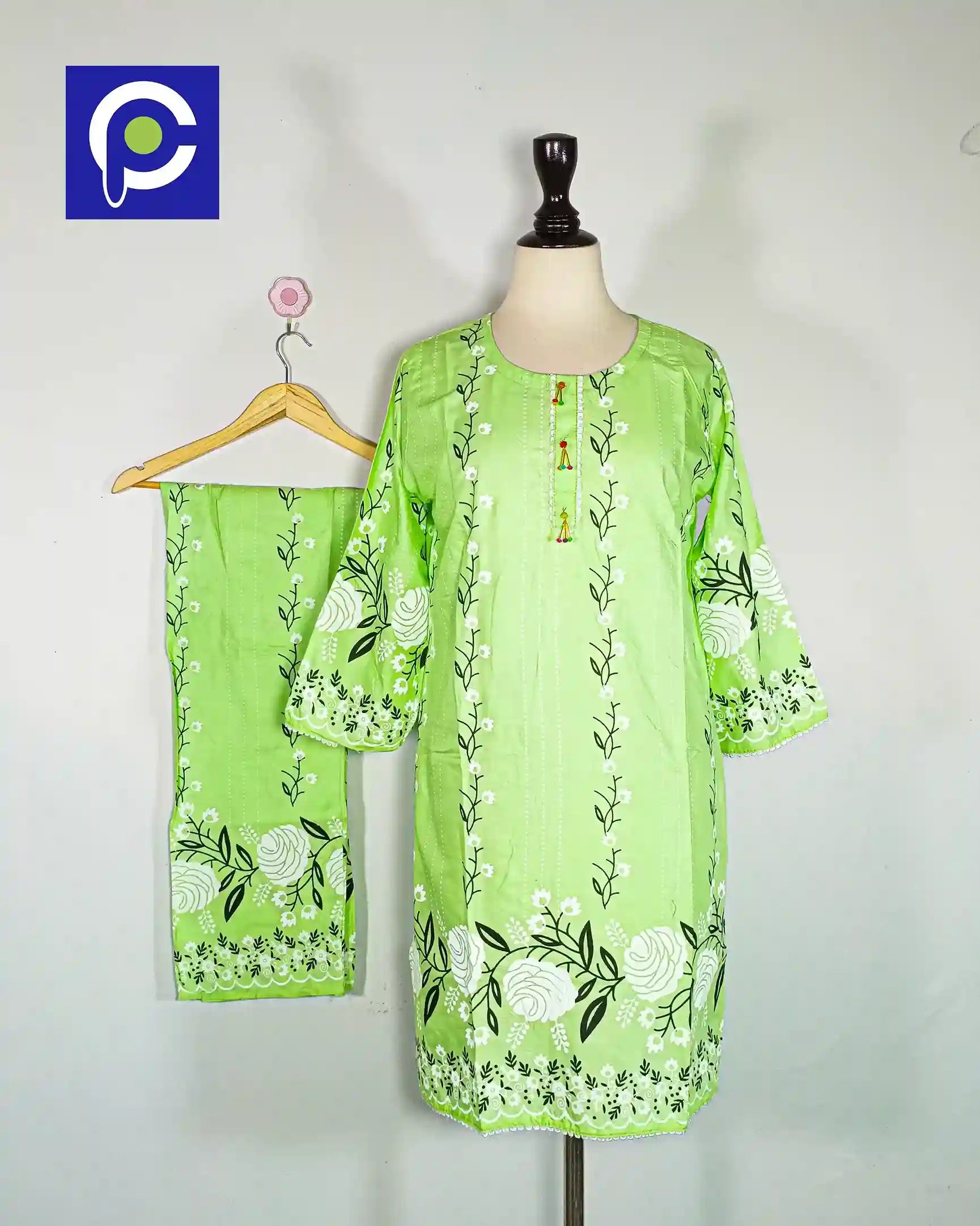 Block Print Women’s Dress 2 Piece – 52