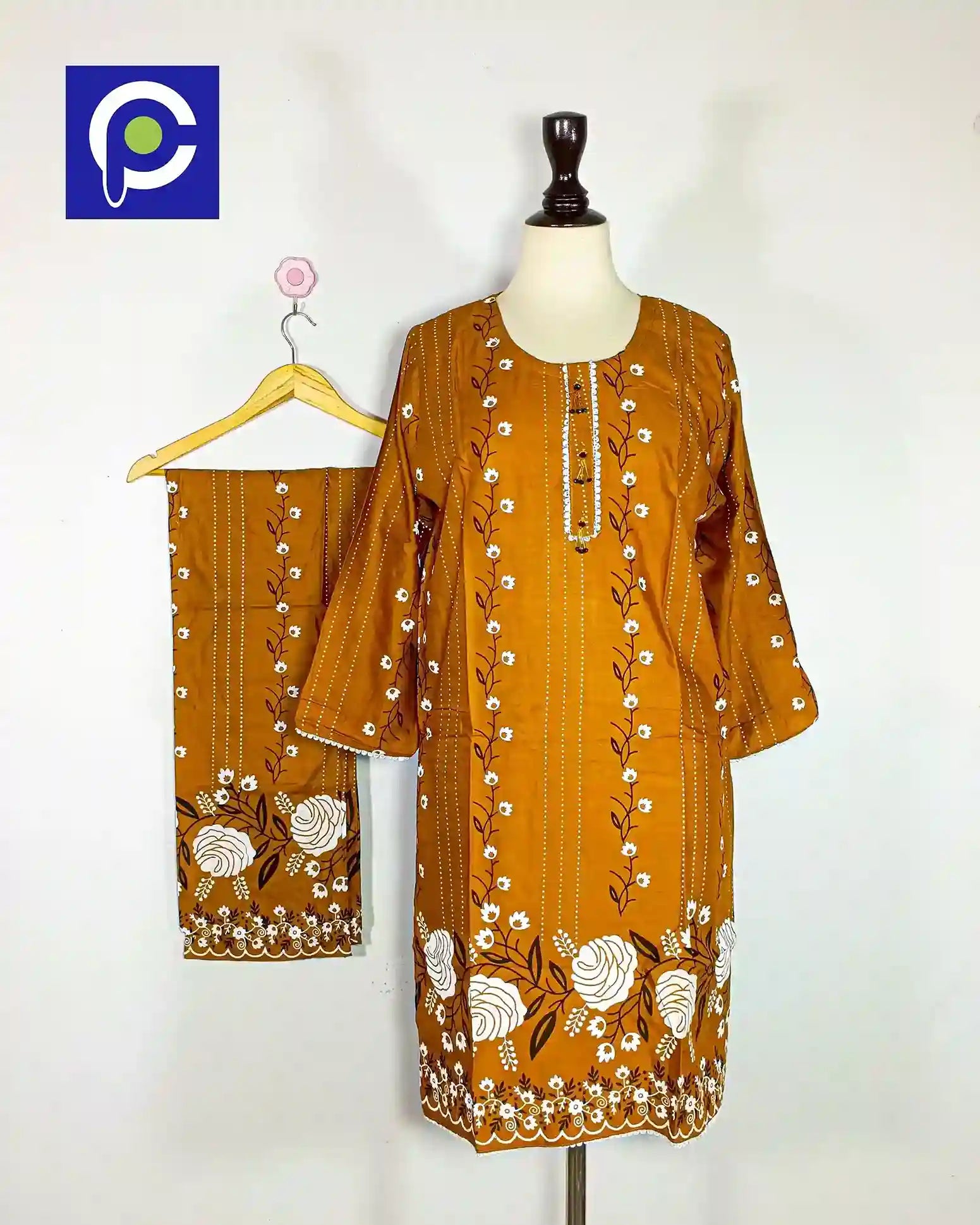 Block Print Women’s Dress 2 Piece – 52