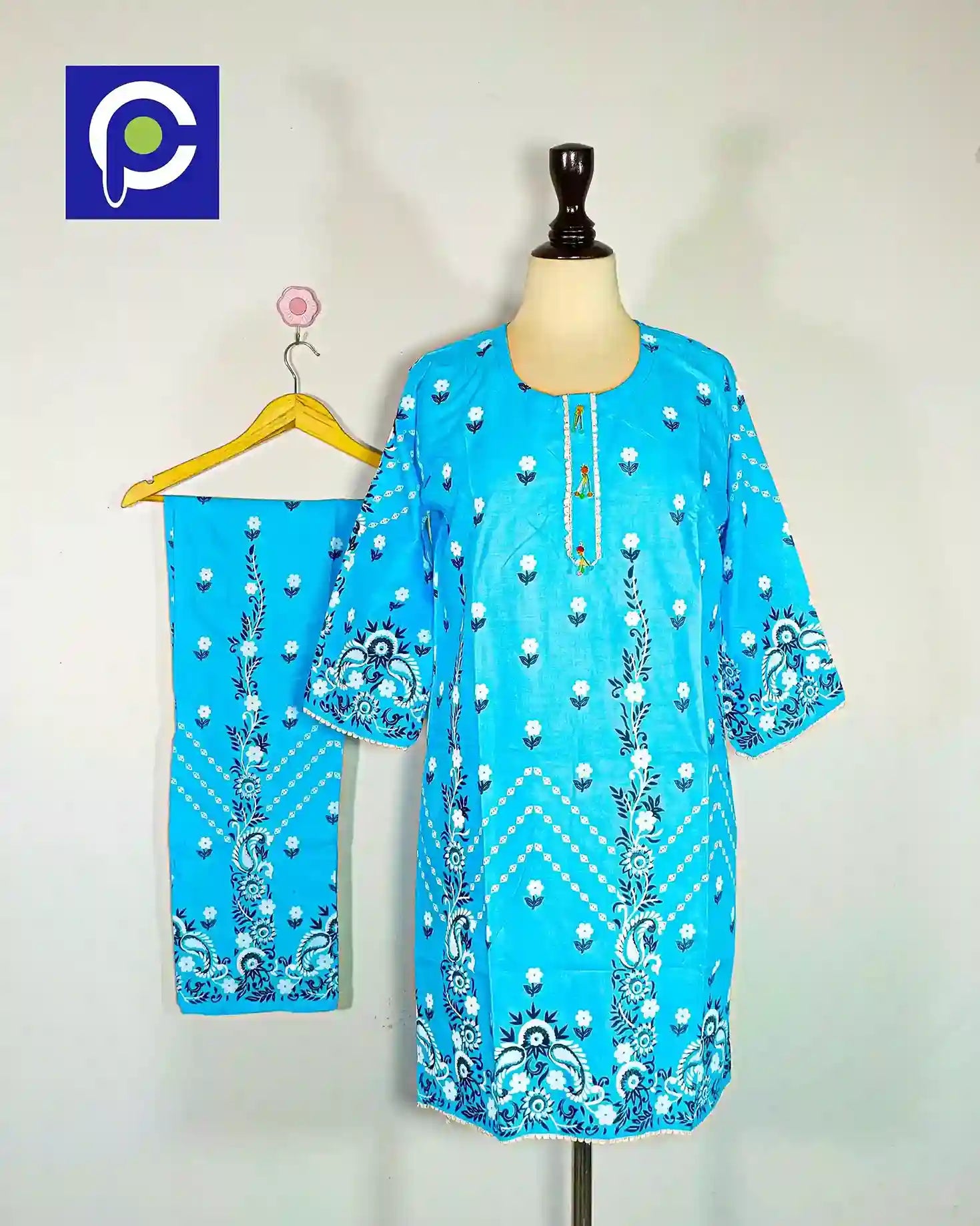 Block Print Women’s Dress 2 Piece – 59