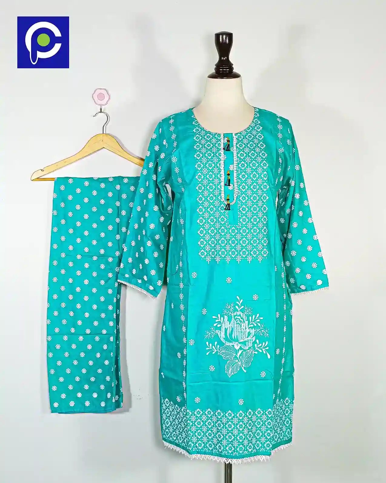 Block Print Women’s Dress 2 Piece – 64