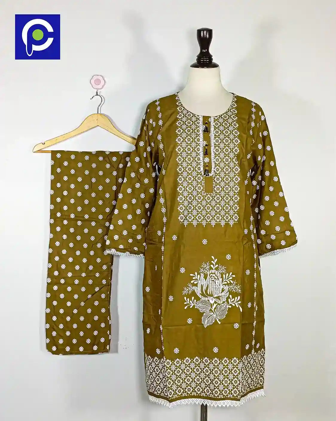 Block Print Women’s Dress 2 Piece – 64