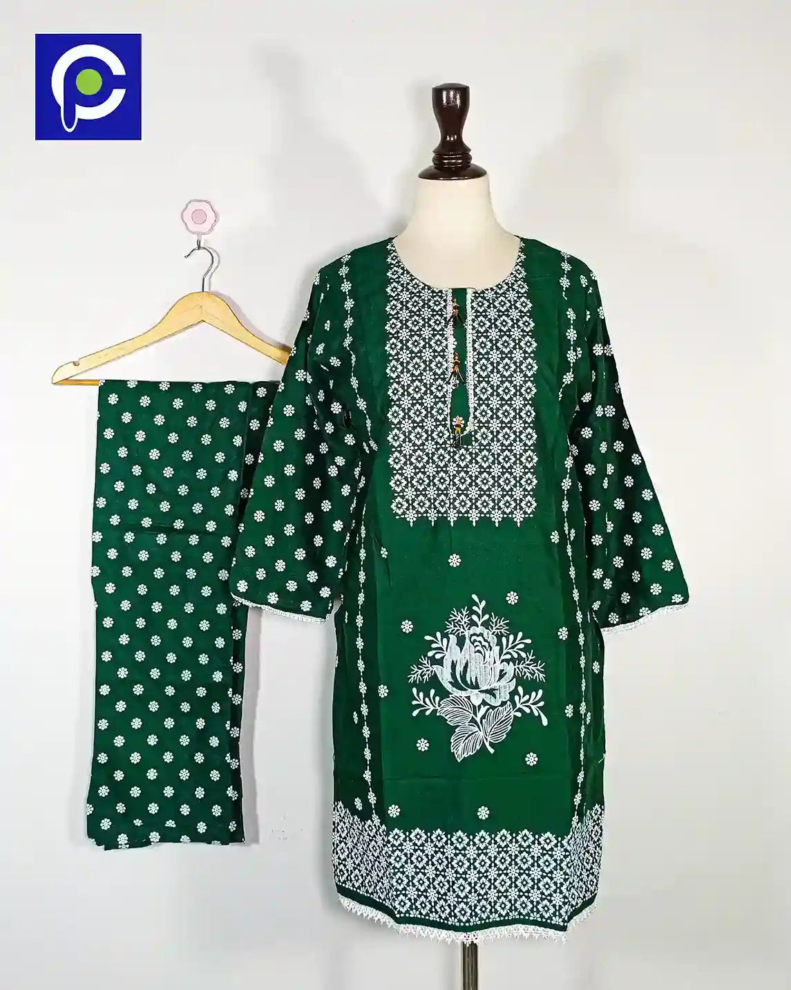 Block Print Women’s Dress 2 Piece – 64