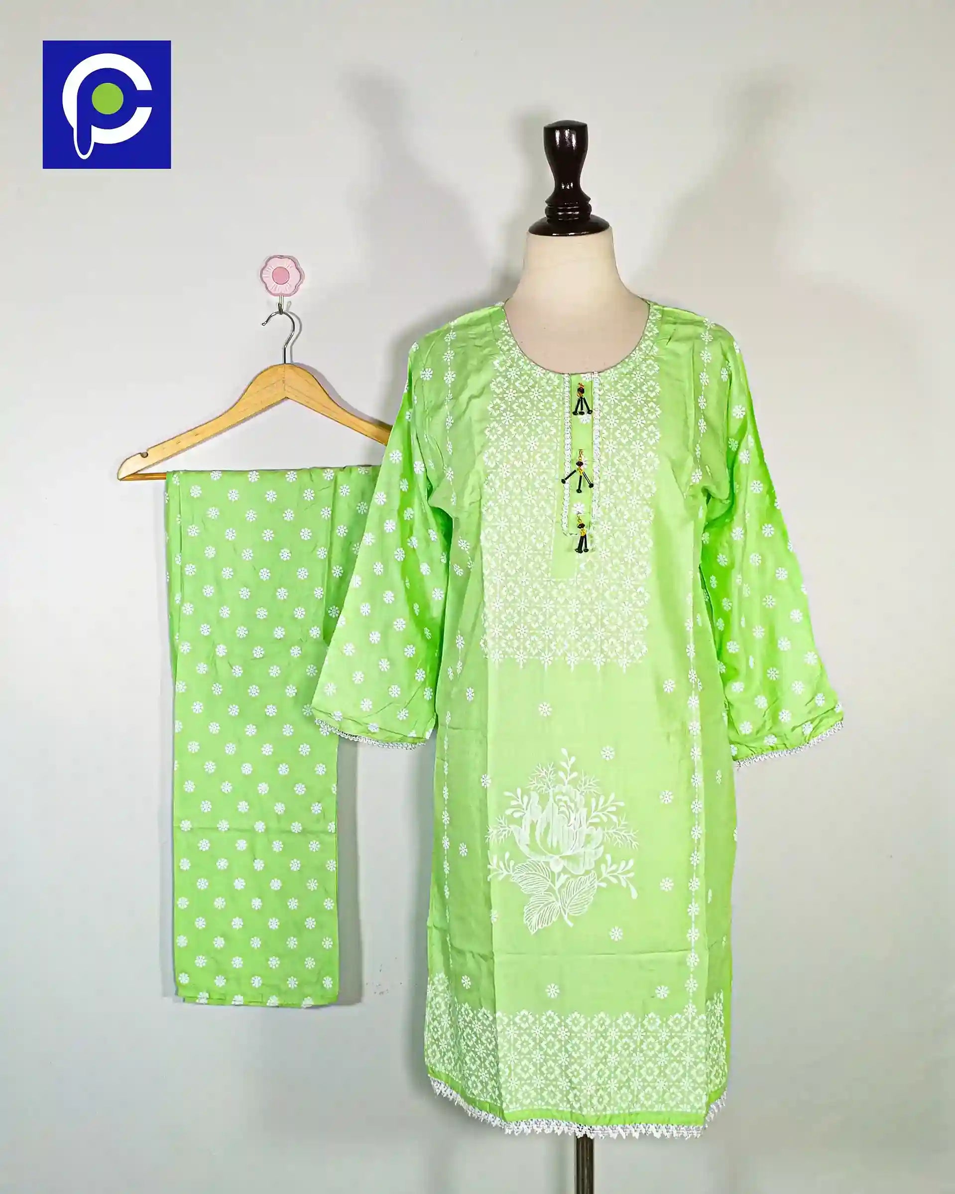 Block Print Women’s Dress 2 Piece – 64