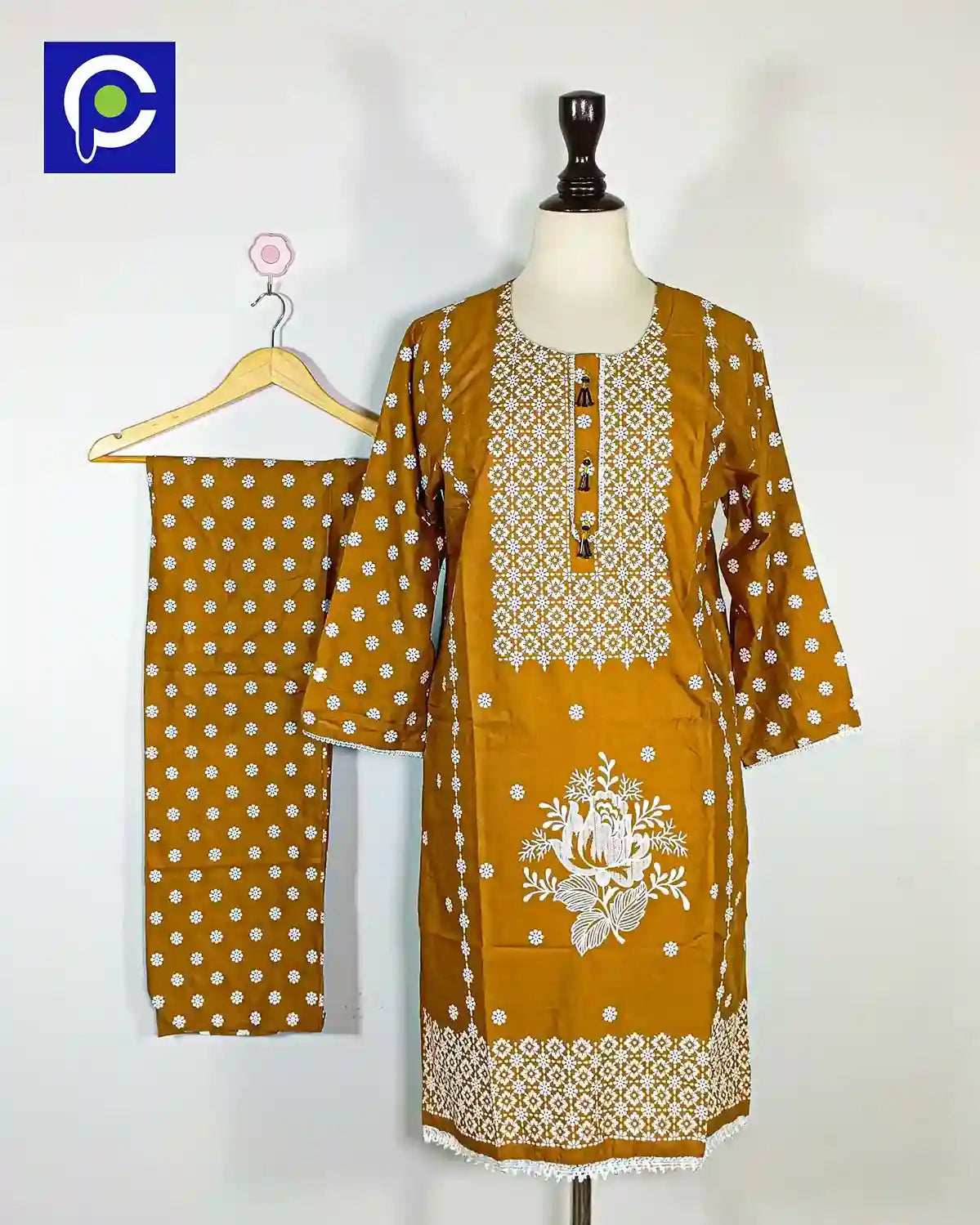 Block Print Women’s Dress 2 Piece – 64