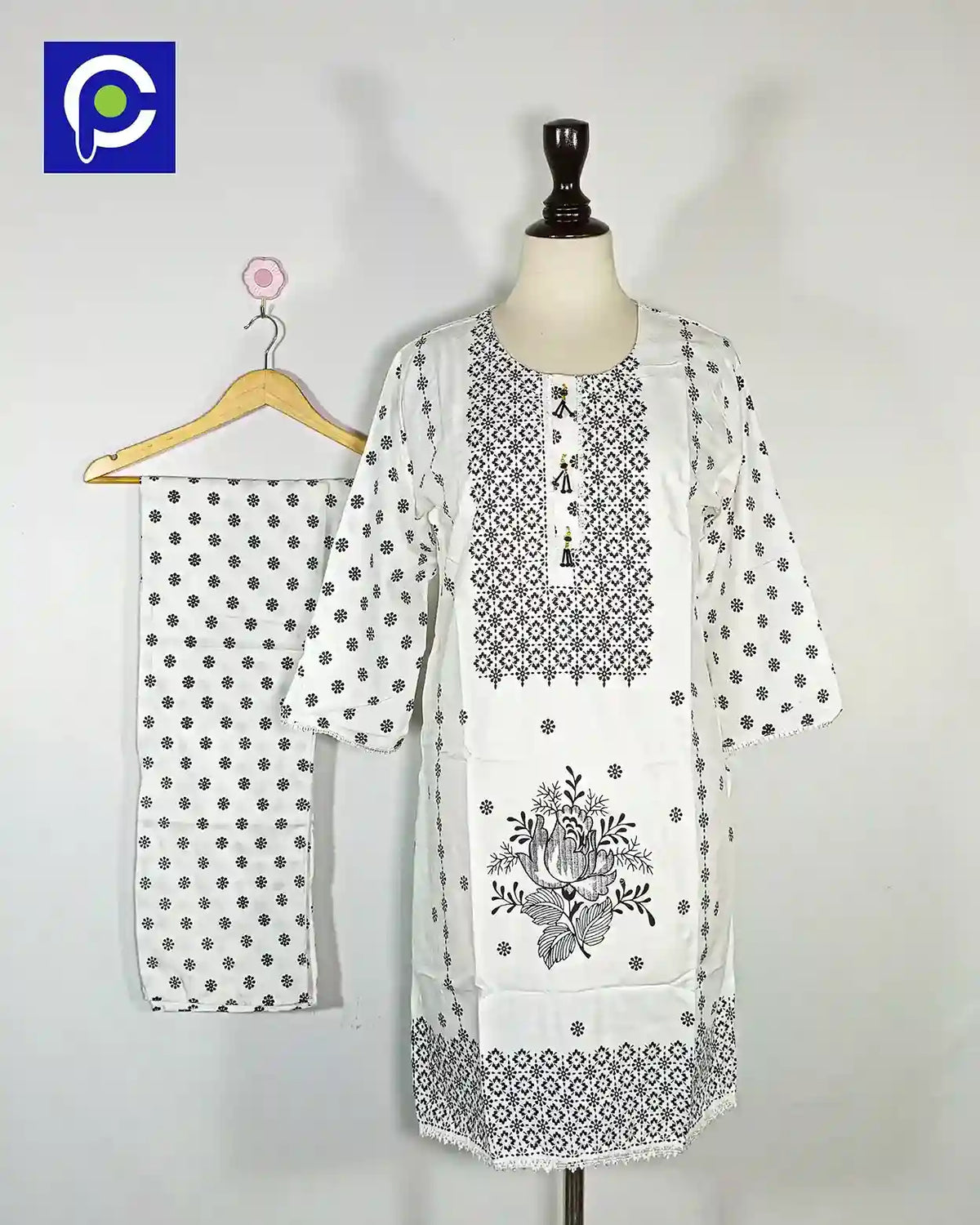 Block Print Women’s Dress 2 Piece – 64