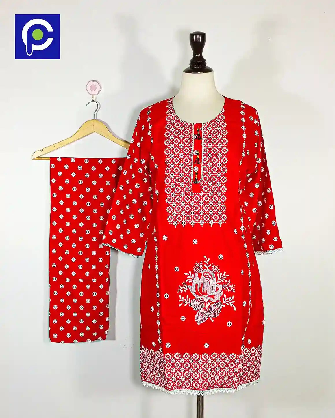 Block Print Women’s Dress 2 Piece – 64