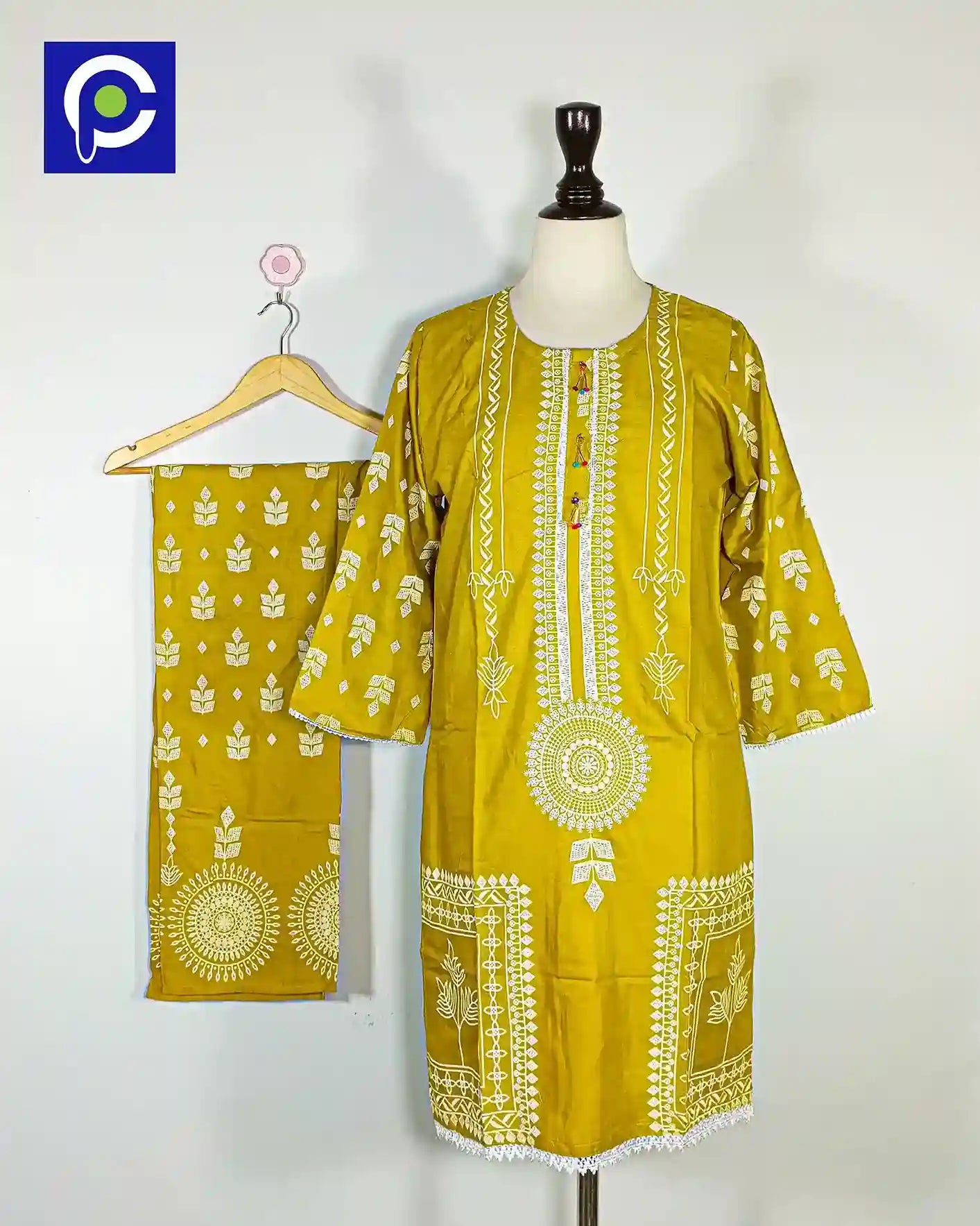 Block Print Women’s Dress 2 Piece – 65