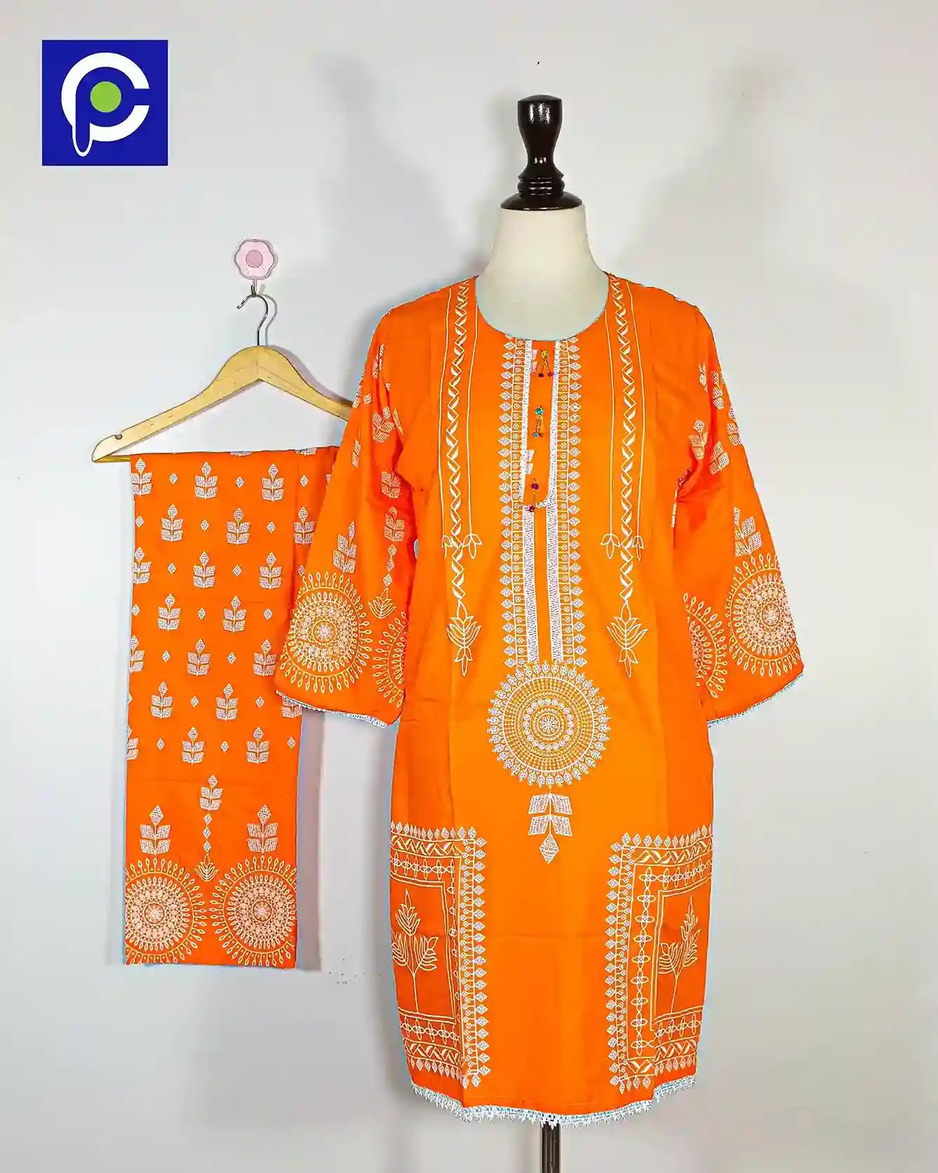Block Print Women’s Dress 2 Piece – 65