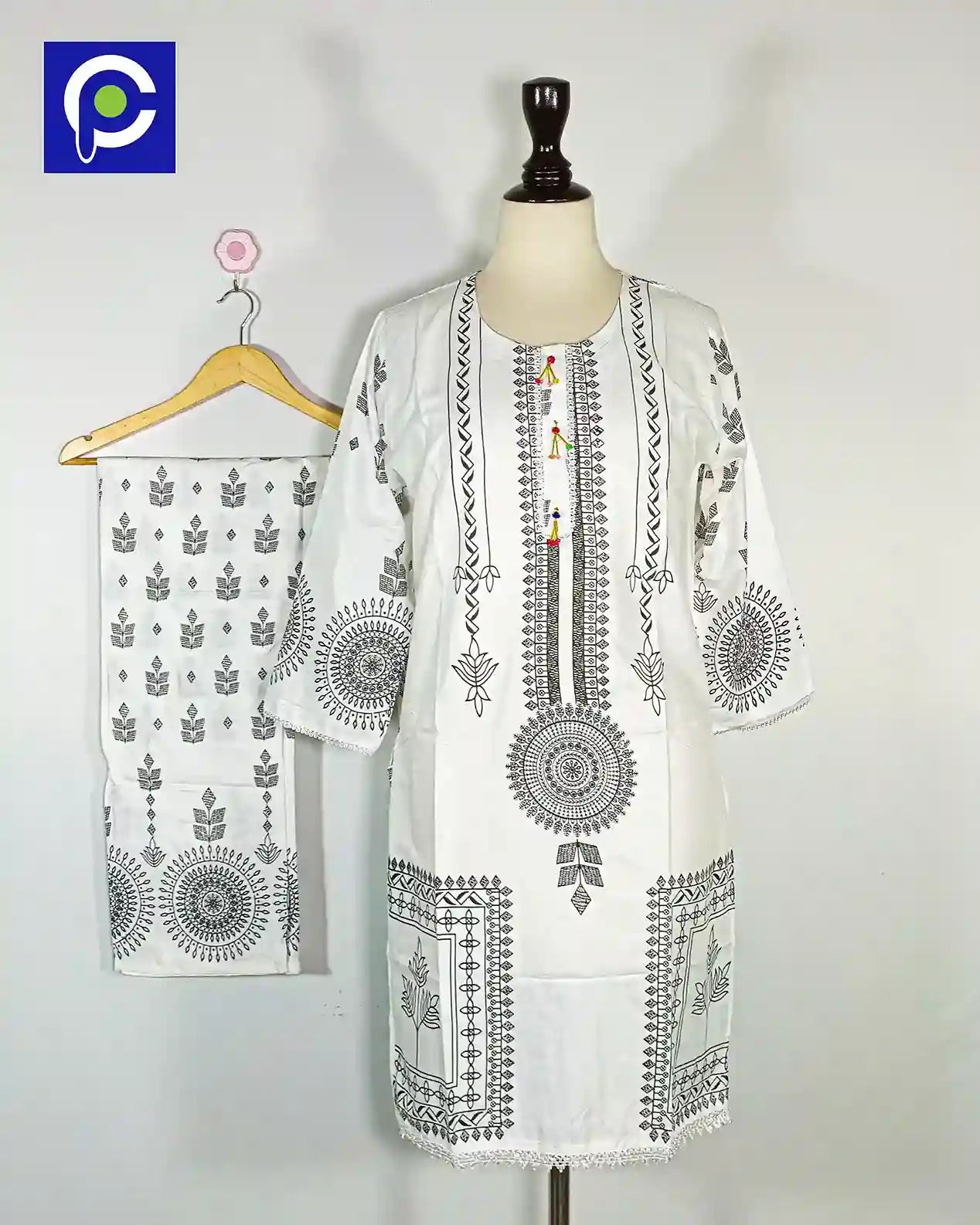 Block Print Women’s Dress 2 Piece – 65