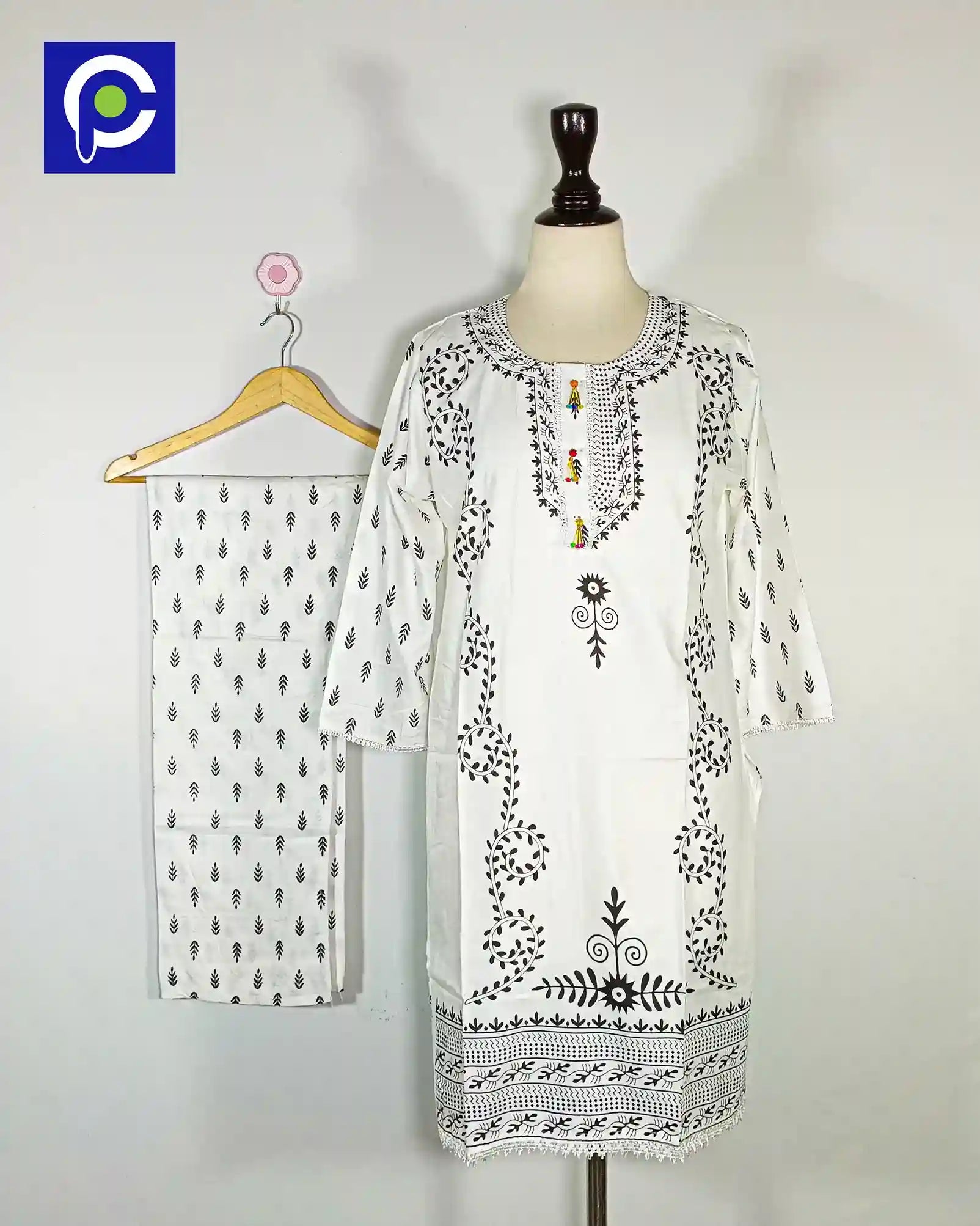 Block Print Women’s Dress 2 Piece – 66