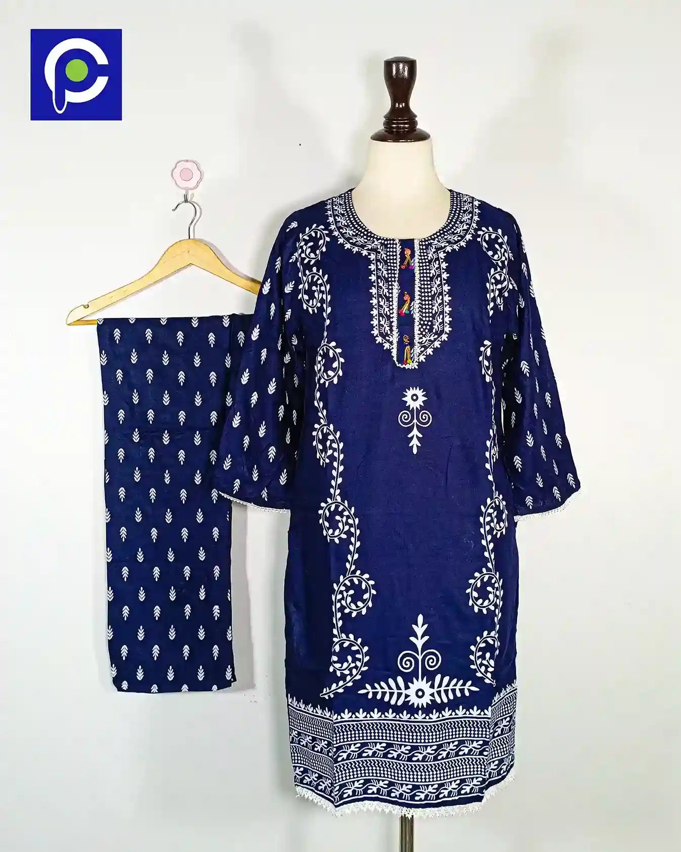 Block Print Women’s Dress 2 Piece – 66